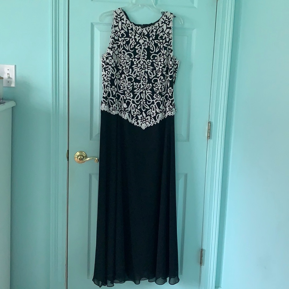 J Kara Black Beaded Dress Size 12